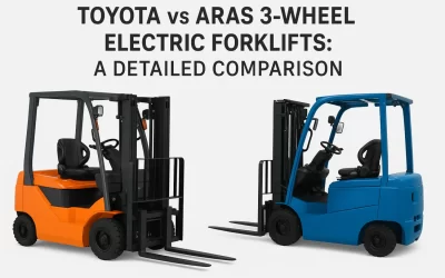 Toyota Forklift vs ARAS 3-Wheel Electric Forklifts: A Detailed Comparison
