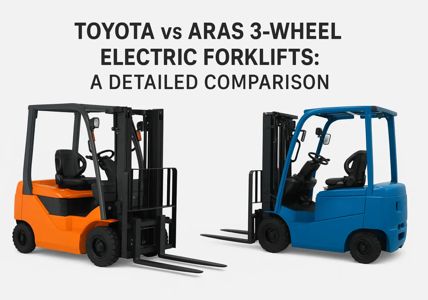 Toyota Forklift vs ARAS 3-Wheel Electric Forklifts: A Detailed Comparison