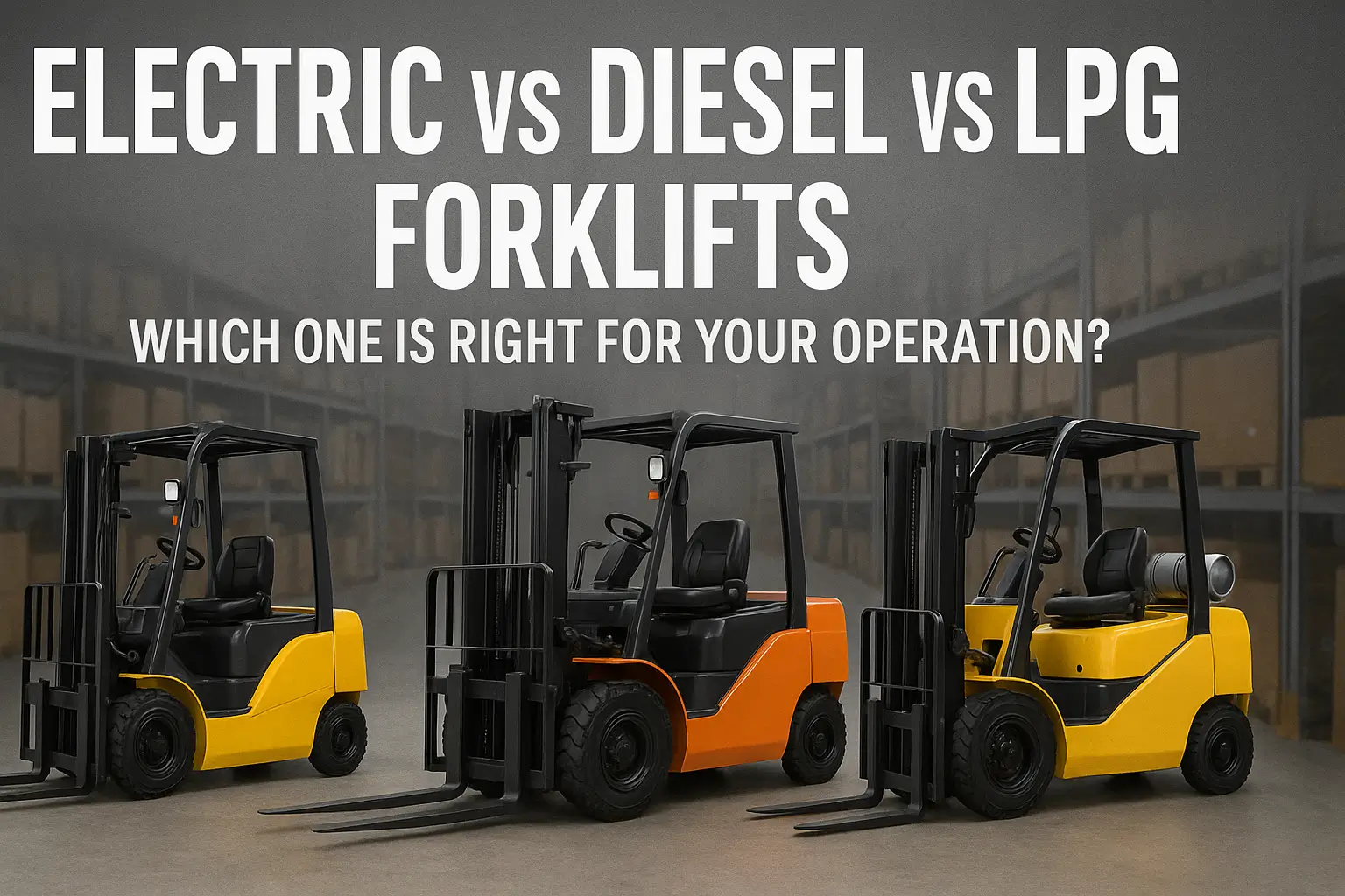 Electric vs Diesel vs LPG Forklifts