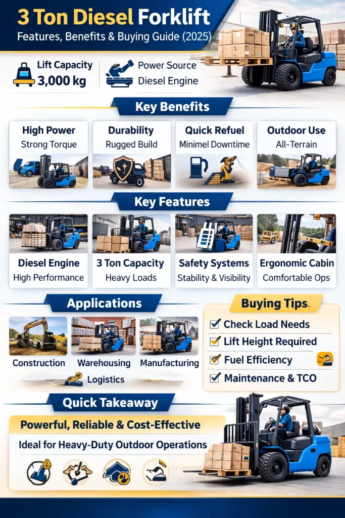 3 Ton Diesel Forklift
